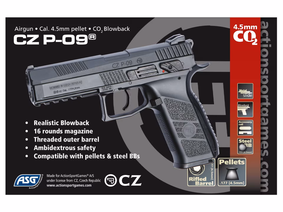 ASG CZ 75 P09 DUTY PELLET HAVALI TABANCA