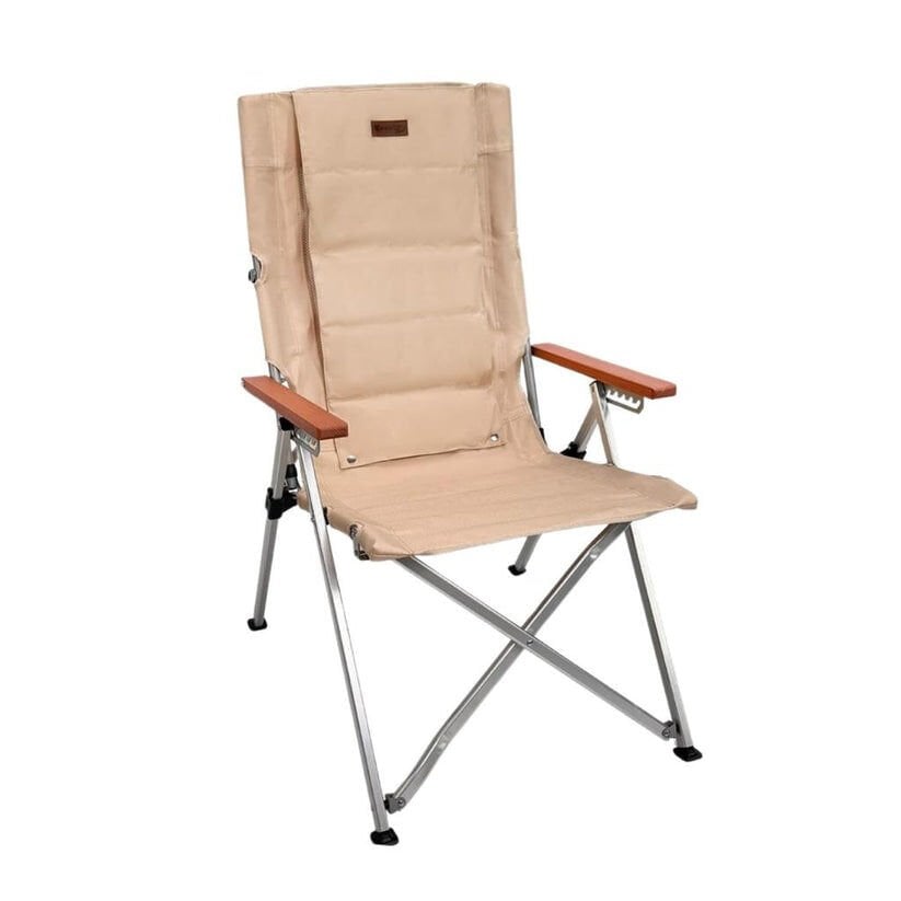 Katlanır Kamp Piknik Sandalyesi - Madfox Haven - 6 Kademeli - Bej - 547282 - Taşıma Çantalı