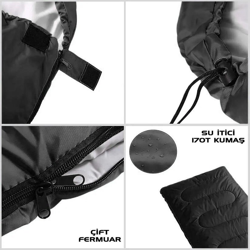 SAVAGE  Uyku Tulumu - Mont Blanc - Kahve - Extreme -15C° -