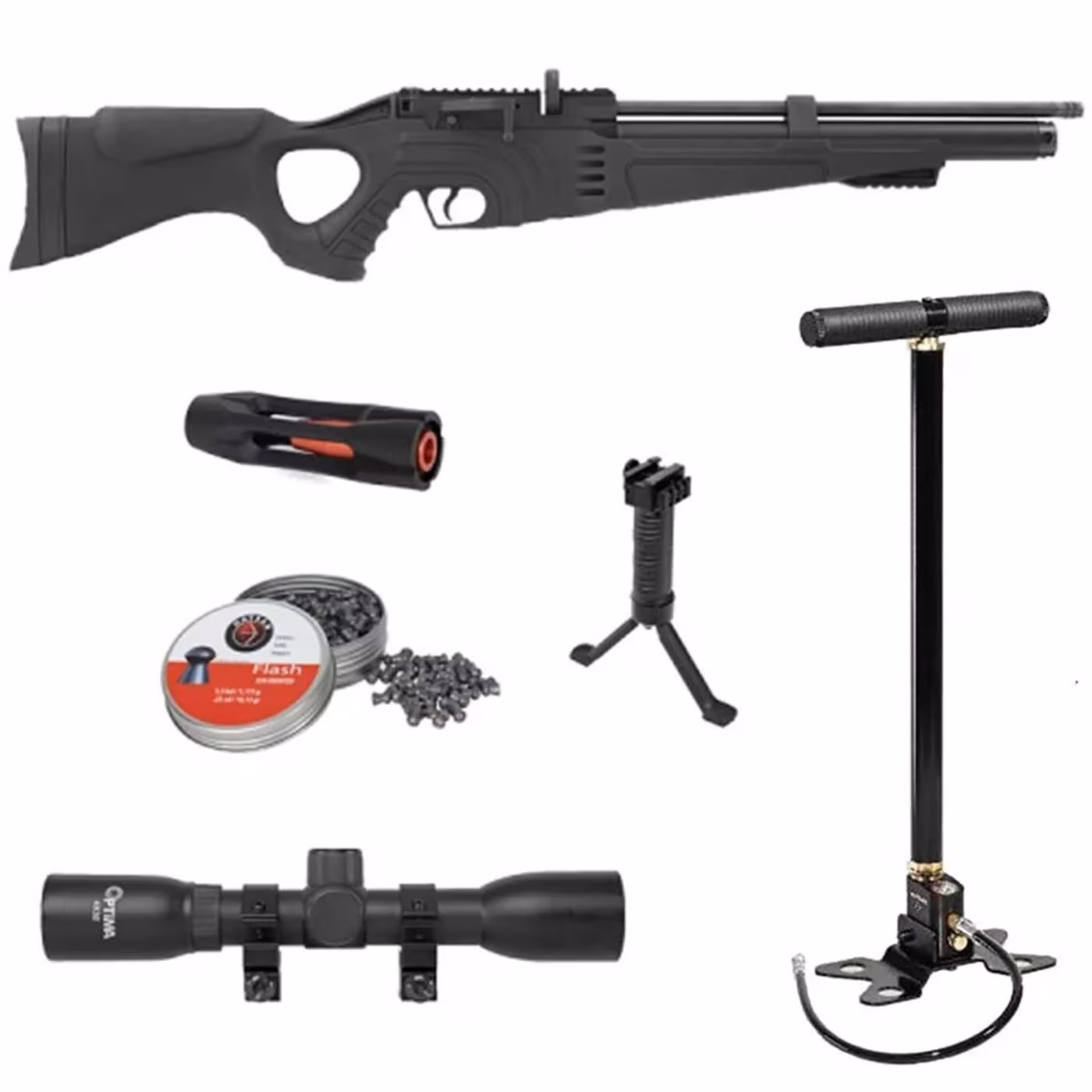 Hatsan Flas 101 ULTIMATE COMBO PCP Havalı Tüfek (Pompa & Dürbün Hediyeli