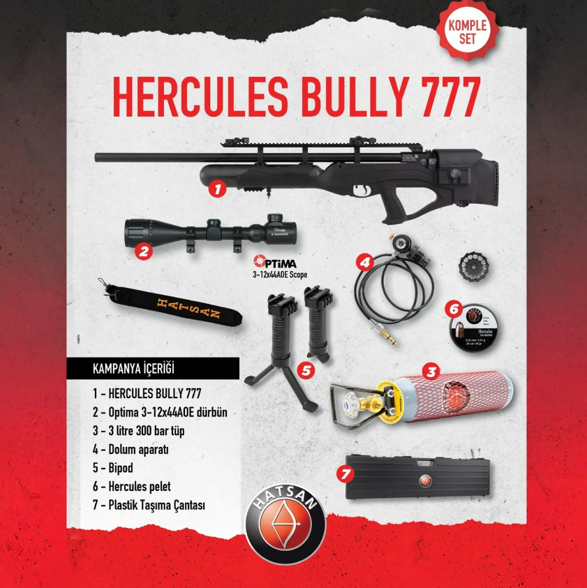 Hatsan Hercules Bully 777 PCP Kampanyalı Full Set
