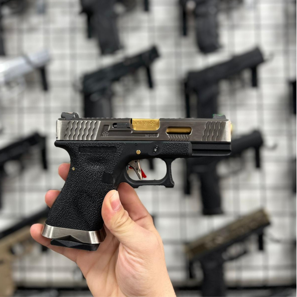 We Glock 19 T1 Silver Airsoft Tabanca