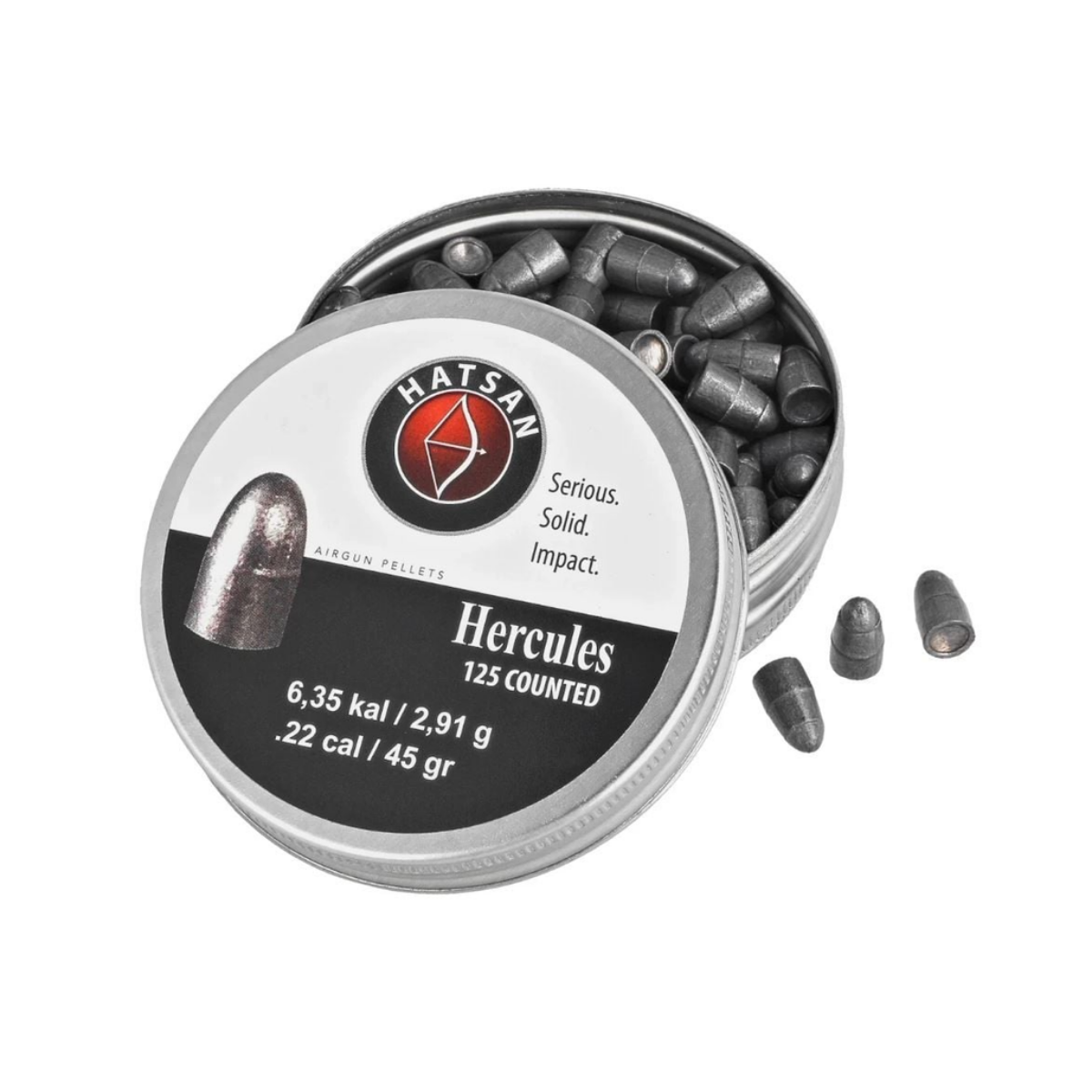 HATSAN HERCULES 6.35MM HAVALI TÜFEK SAÇMASI (45 GRAİN - 125 ADET)